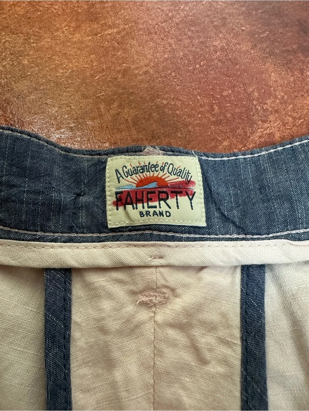 Faherty Men's Linen Flat Front Shorts
